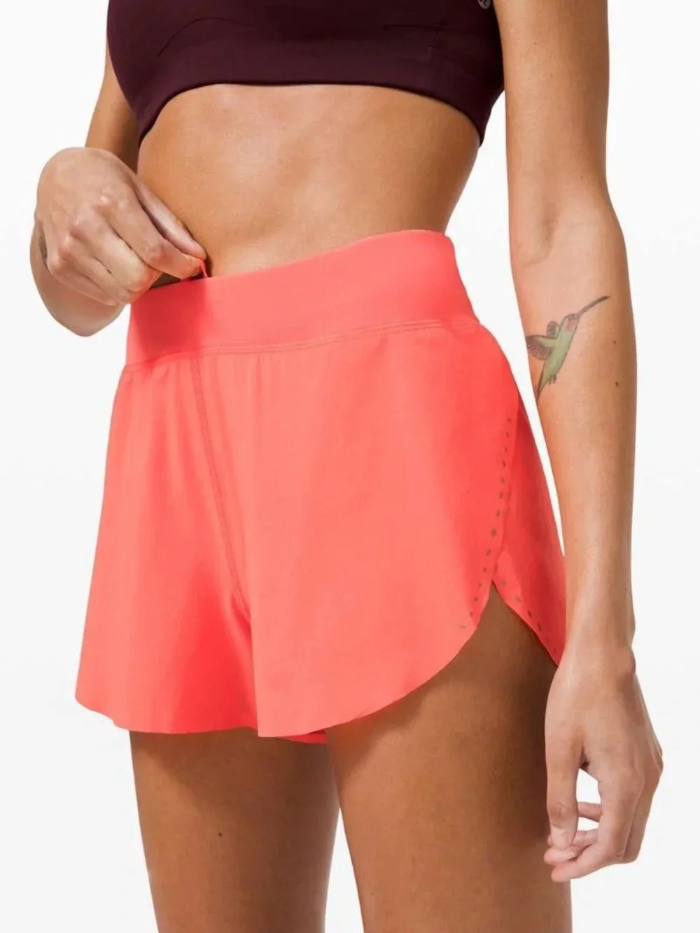 Lululemon athletica Fast and Free Shorts Coral Red Size 4